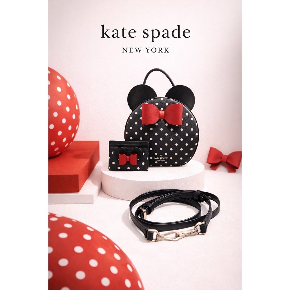 Kate Spade Disney Minnie Mouse Crossbody & Matching Card Holder - Authentic